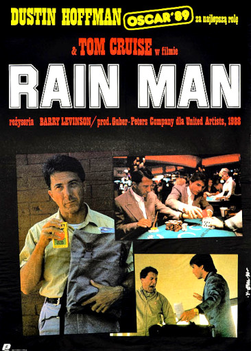 Przód ulotki filmu 'Rain Man'
