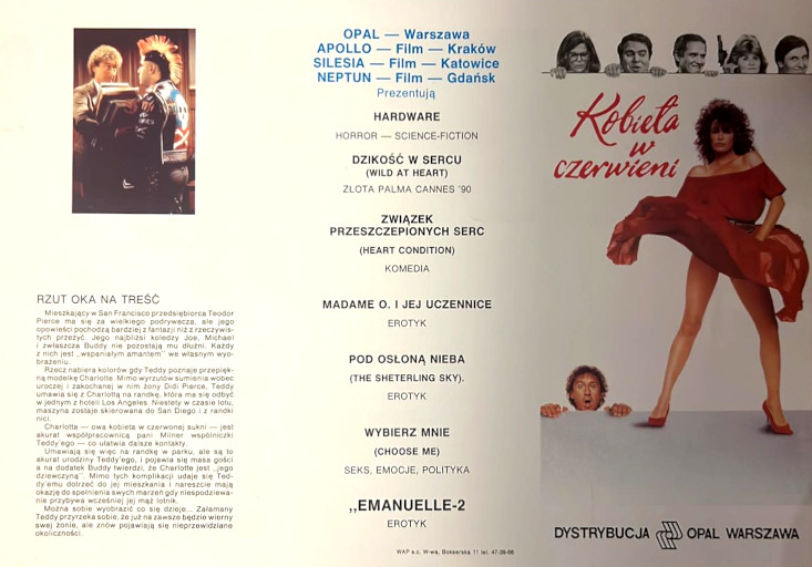 Przód ulotki filmu 'Kobieta W Czerwieni'