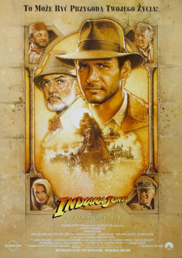 Polski plakat filmu 'Indiana Jones i Ostatnia Krucjata'