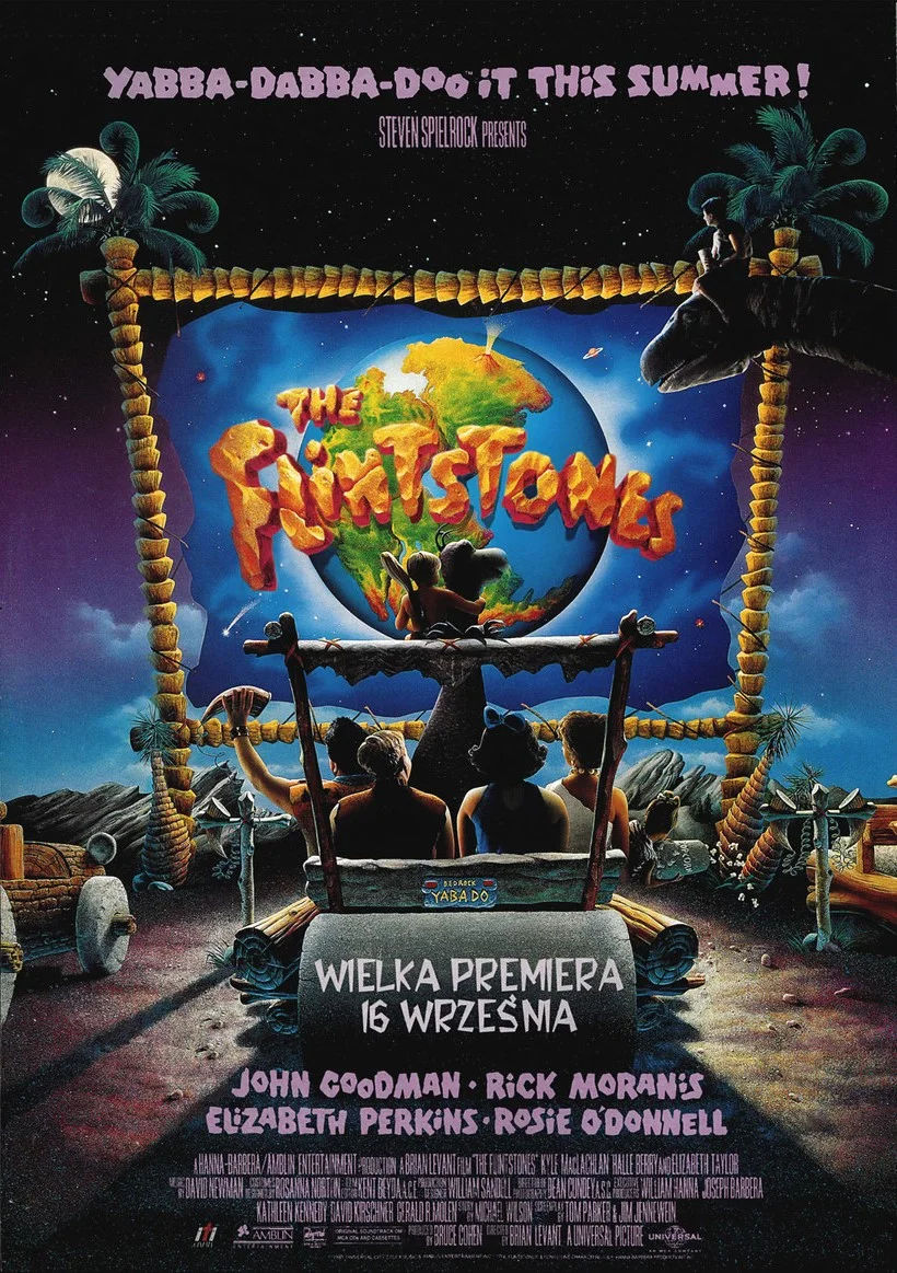 Polski plakat filmu 'Flintstonowie'