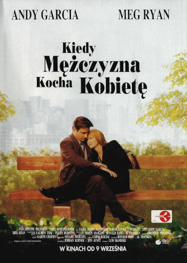 Polski plakat filmu 'Kiedy Mężczyzna Kocha Kobietę'