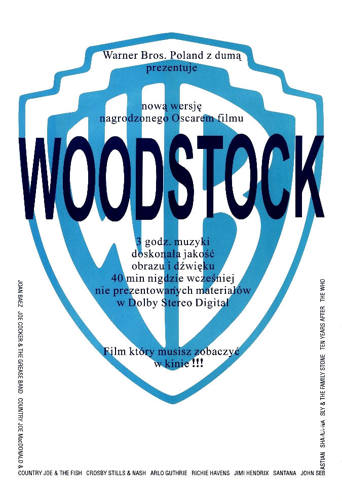 Polski plakat filmu 'Woodstock'