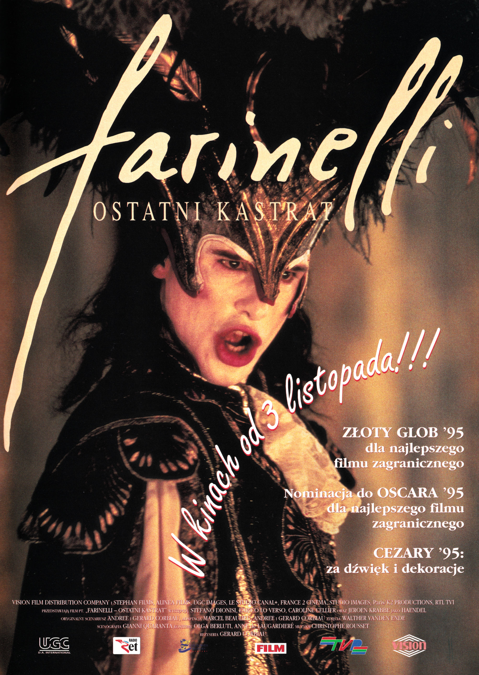 Polski plakat filmu 'Farinelli: Ostatni Kastrat'