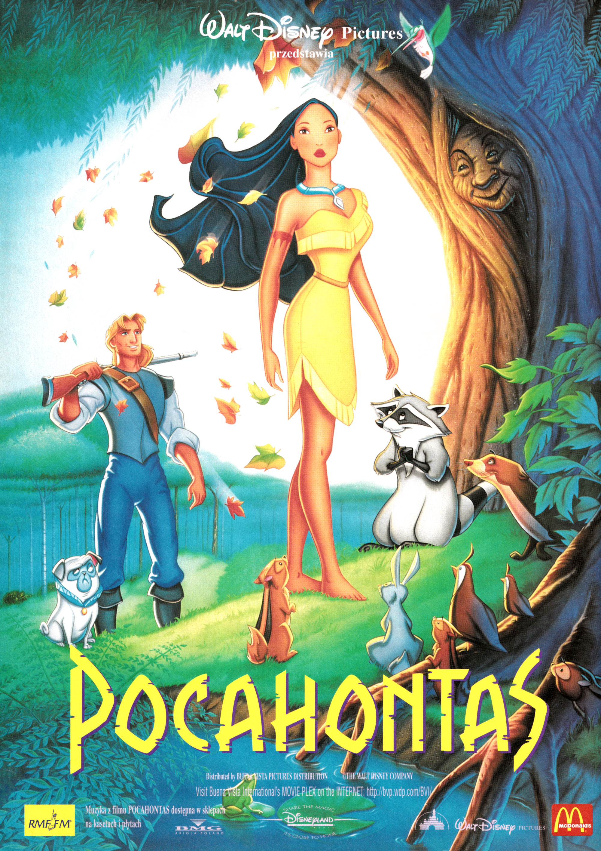 Polski plakat filmu 'Pocahontas'