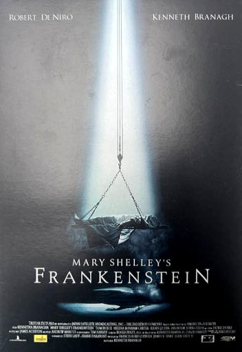 Przód ulotki filmu 'Frankenstein'
