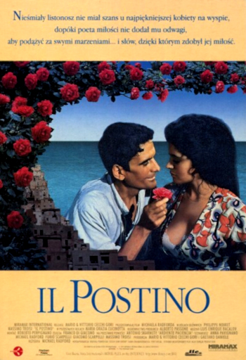 Przód ulotki filmu 'Il Postino'