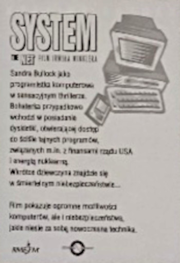 Tył ulotki filmu 'System'