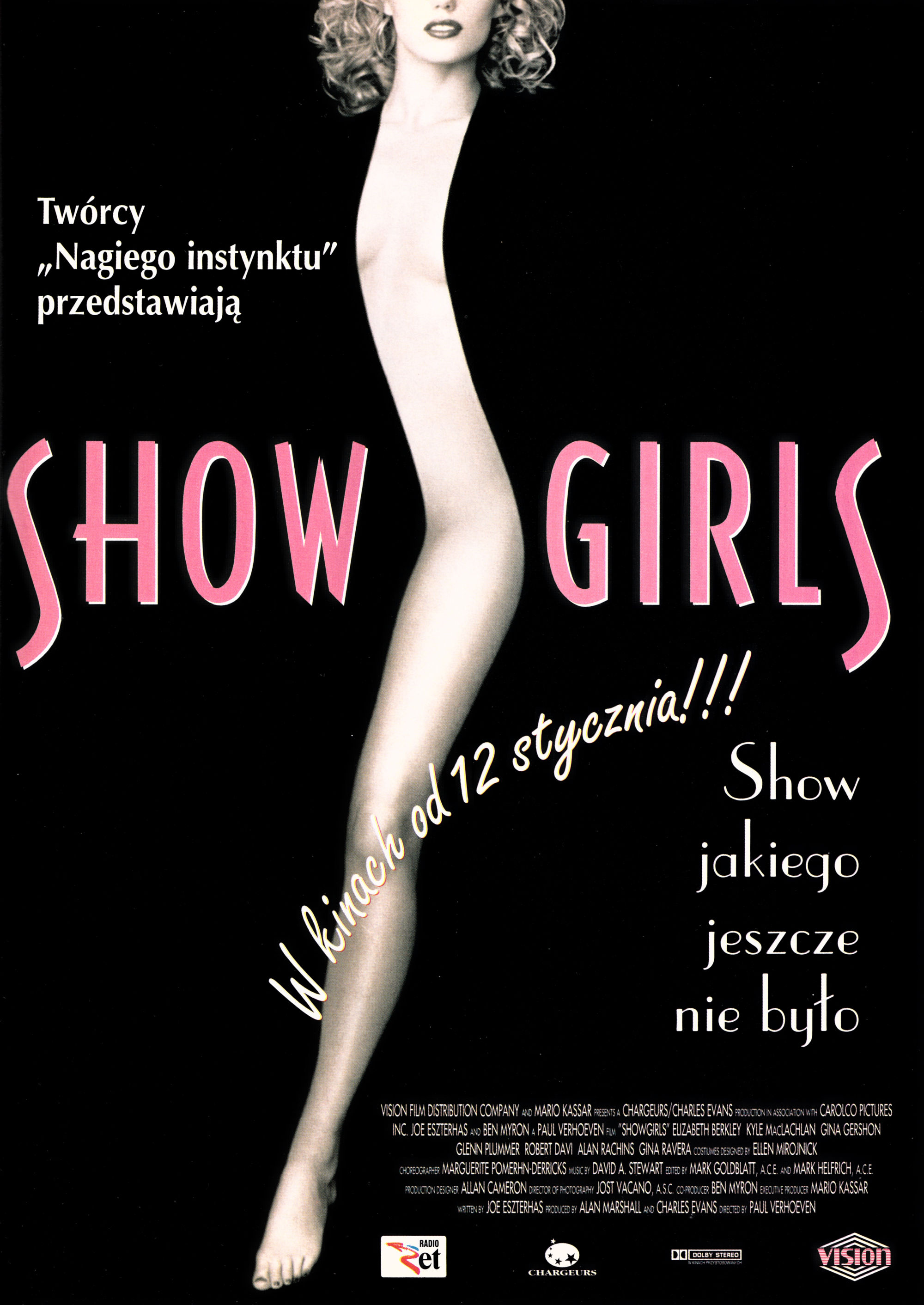Polski plakat filmu 'Showgirls'