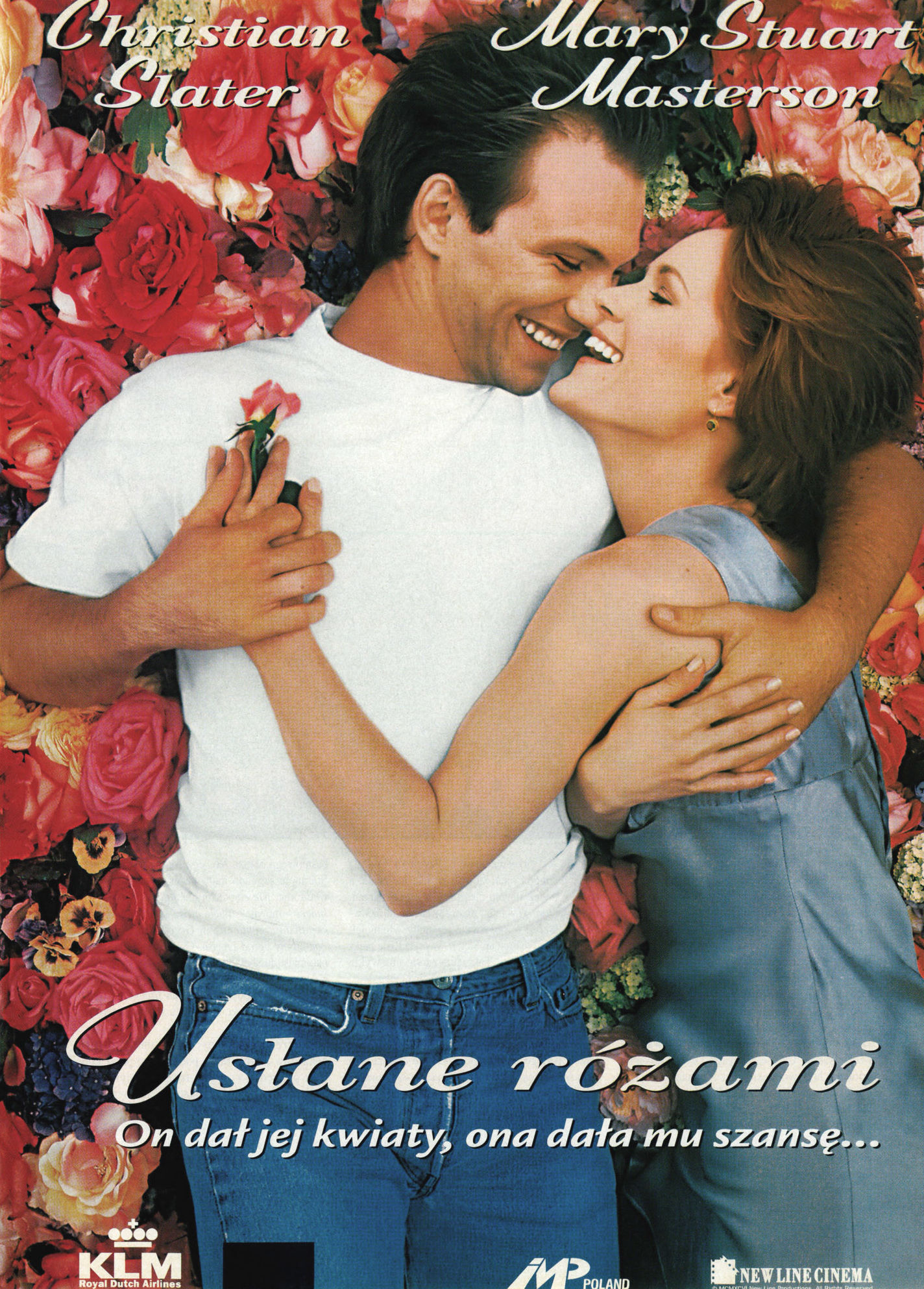 Polski plakat filmu 'Usłane Różami'