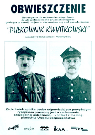 Przód ulotki filmu 'Pułkownik Kwiatkowski'