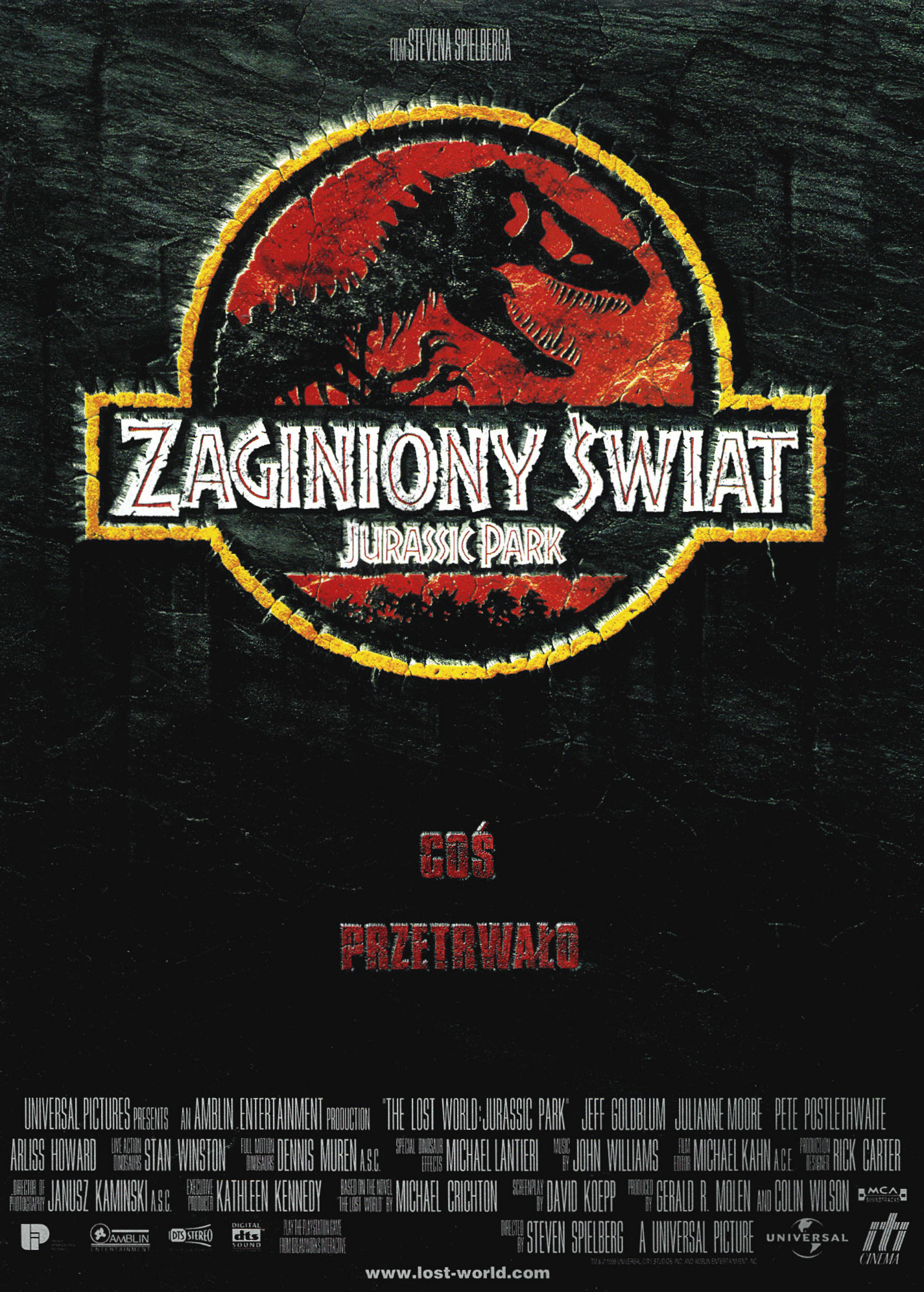 Polski plakat filmu 'Zaginiony Świat: Jurassic Park'