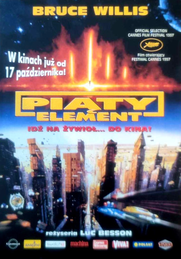 Przód ulotki filmu 'Piąty Element'