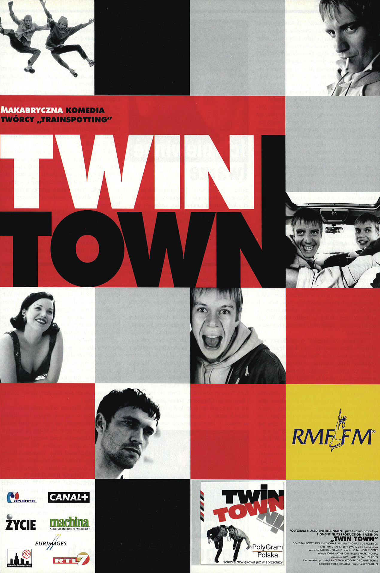 Polski plakat filmu 'Twin Town'