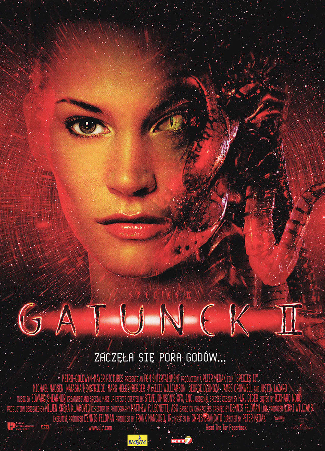 Polski plakat filmu 'Gatunek II'