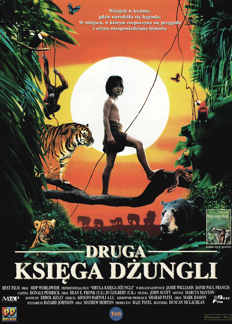 Polski plakat filmu 'Druga Księga Dżungli'