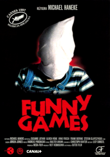 Przód ulotki filmu 'Funny Games'
