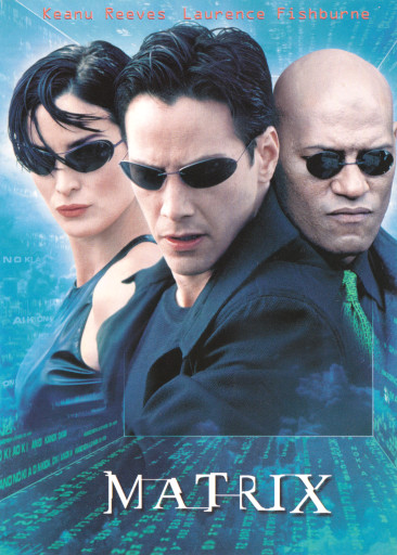 Przód ulotki filmu 'Matrix'