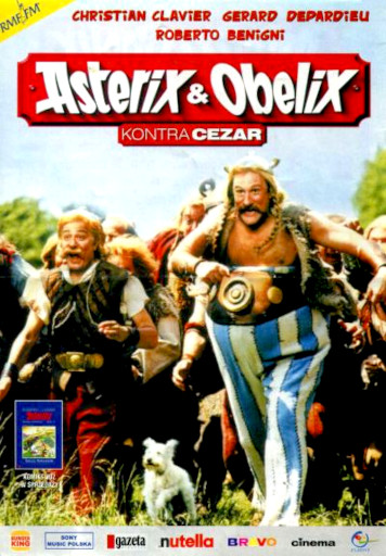 Przód ulotki filmu 'Asterix i Obelix Kontra Cezar'