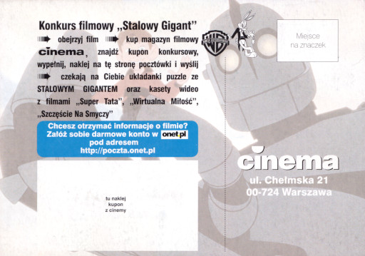 Tył ulotki filmu 'Stalowy Gigant'