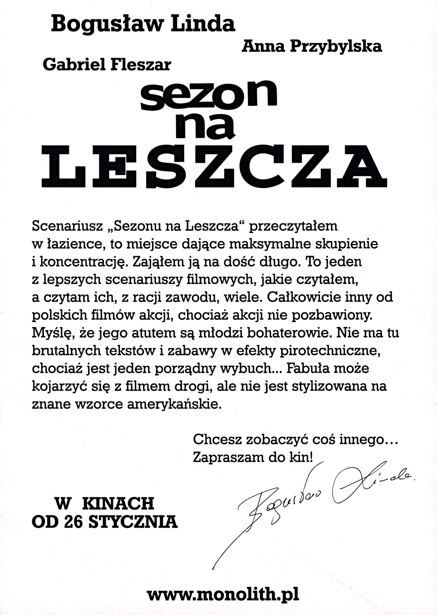 Ulotka filmu ''