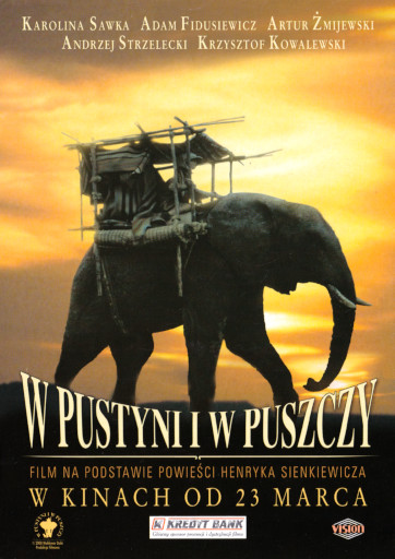 Przód ulotki filmu 'W Pustyni i W Puszczy'