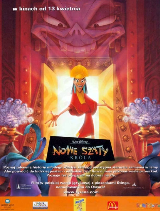 Polski plakat filmu 'Nowe Szaty Króla'