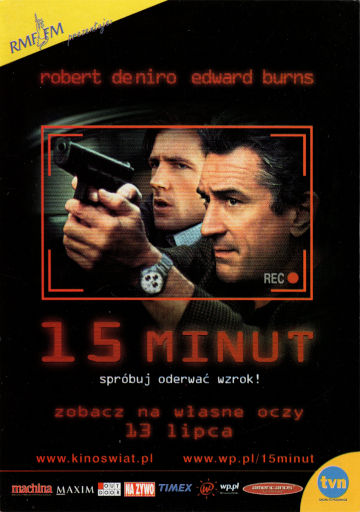 Przód ulotki filmu '15 Minut'