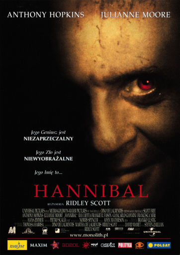 Przód ulotki filmu 'Hannibal'