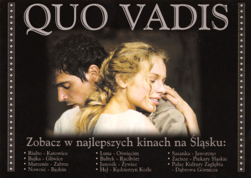Przód ulotki filmu 'Quo Vadis'