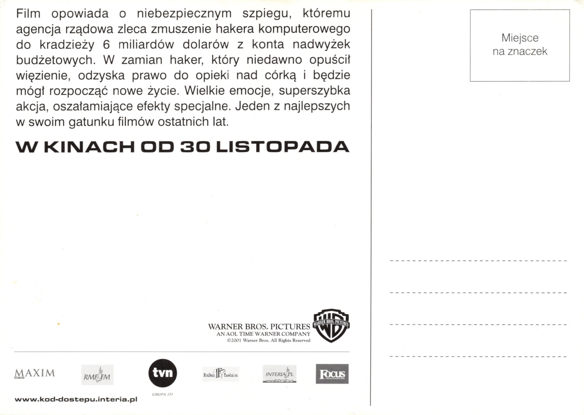 Ulotka filmu ''