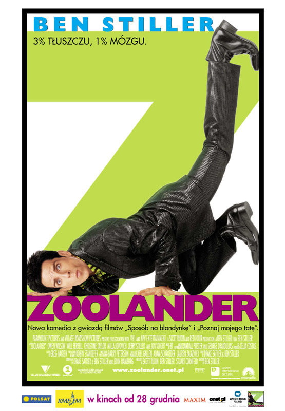 Polski plakat filmu 'Zoolander'