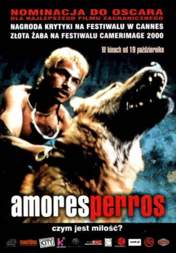 Przód ulotki filmu 'Amores Perros'