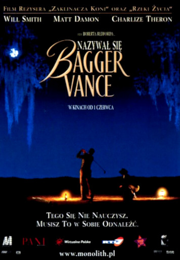 Przód ulotki filmu 'Nazywał Się Bagger Vance'