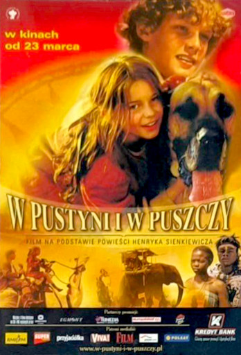 Przód ulotki filmu 'W Pustyni i W Puszczy'