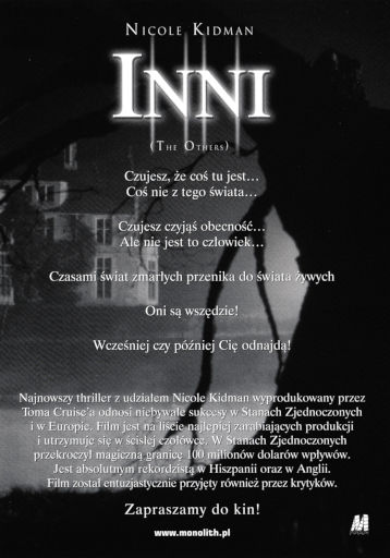 Tył ulotki filmu 'Inni'