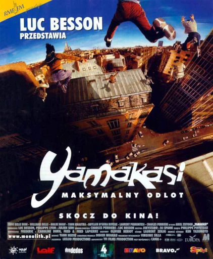 Polski plakat filmu 'Yamakasi - Współcześni Samurajowie'