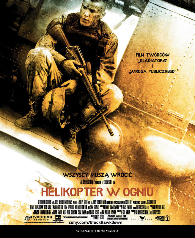 Polski plakat filmu 'Helikopter W Ogniu'