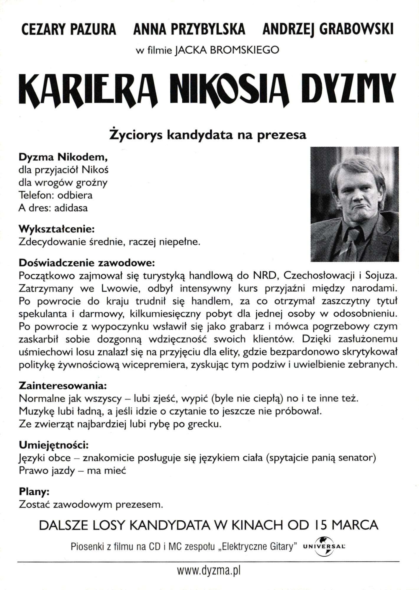 Ulotka filmu ''