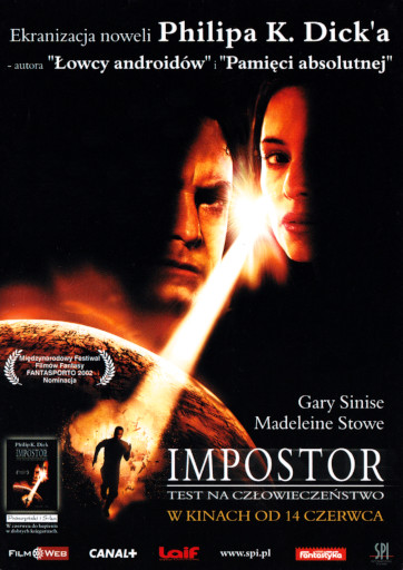 Przód ulotki filmu 'Impostor: Test Na Człowieczeństwo'
