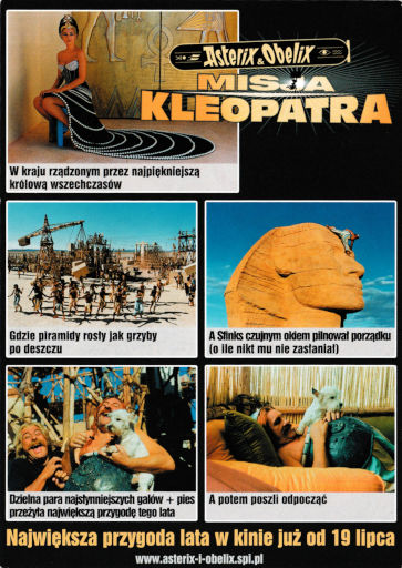 Tył ulotki filmu 'Asterix i Obelix: Misja Kleopatra'