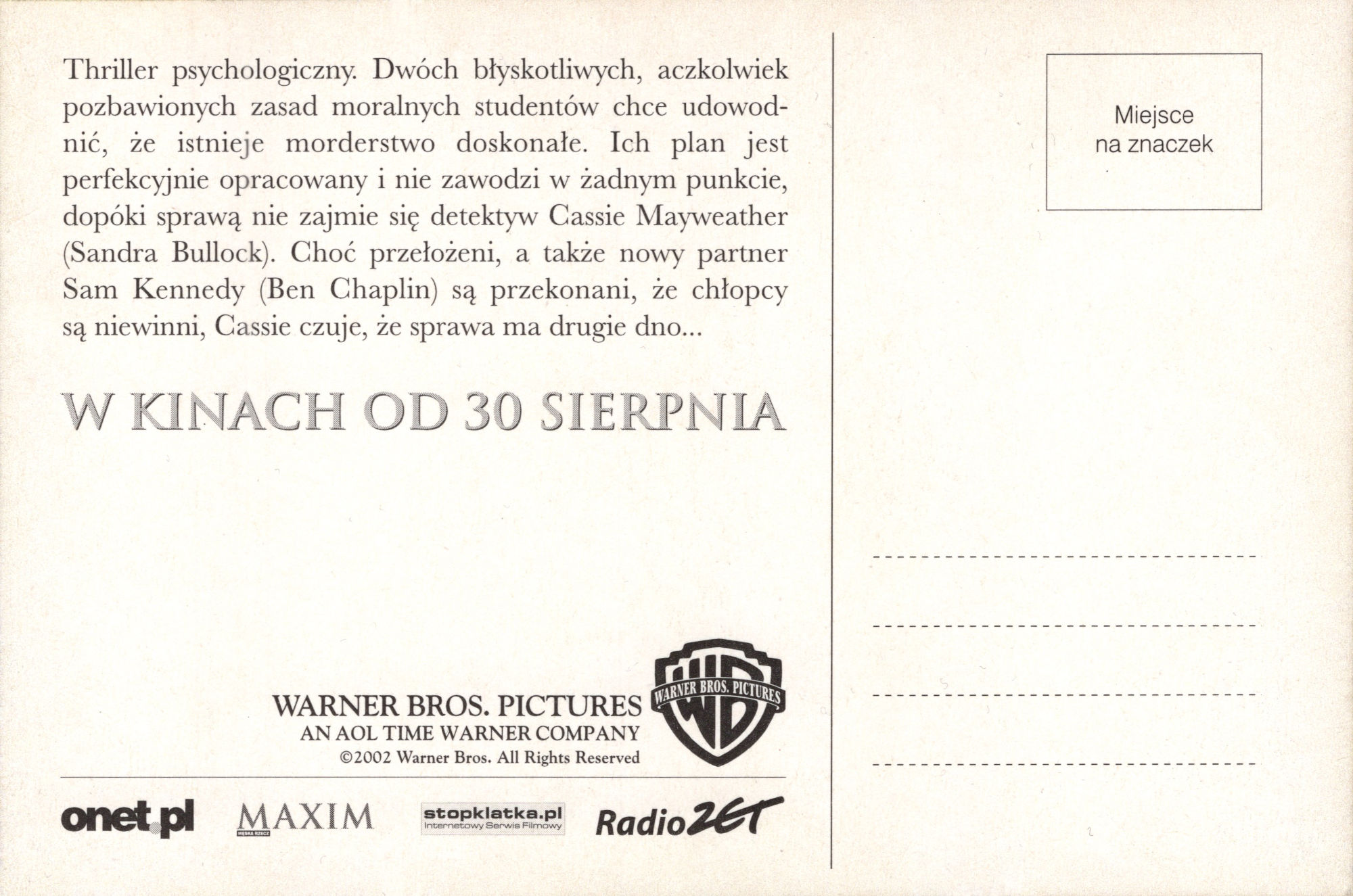 Ulotka filmu ''