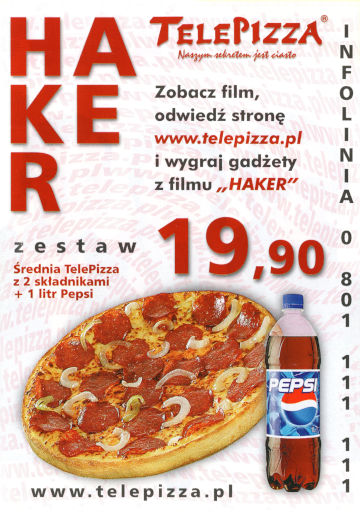 Tył ulotki filmu 'Haker'