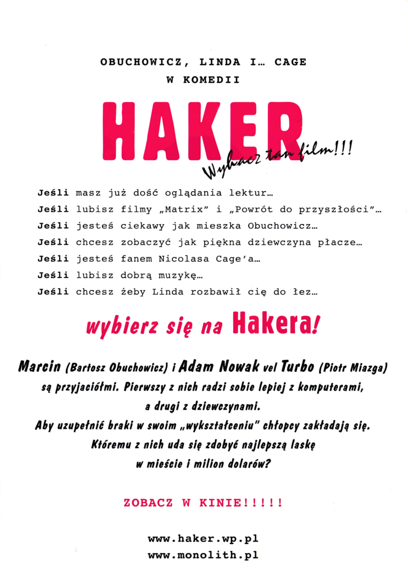 Ulotka filmu ''