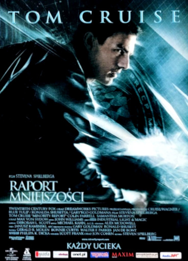 Przód ulotki filmu 'Raport Mniejszości'