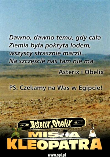 Tył ulotki filmu 'Asterix i Obelix: Misja Kleopatra'
