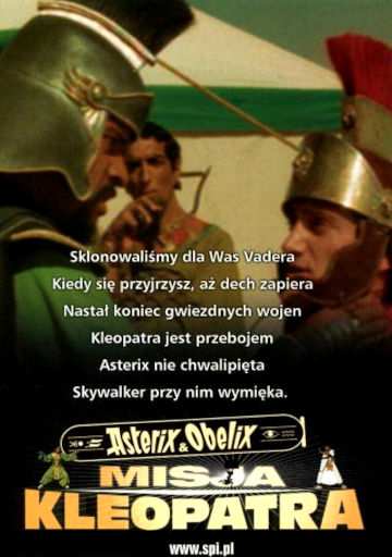 Tył ulotki filmu 'Asterix i Obelix: Misja Kleopatra'