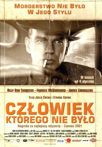 Przód ulotki filmu 'Człowiek, Którego Nie Było'