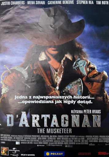 Przód ulotki filmu 'D'Artagnan'