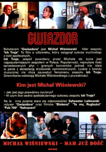 Tył ulotki filmu 'Gwiazdor'