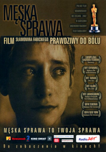 Przód ulotki filmu 'Męska Sprawa'